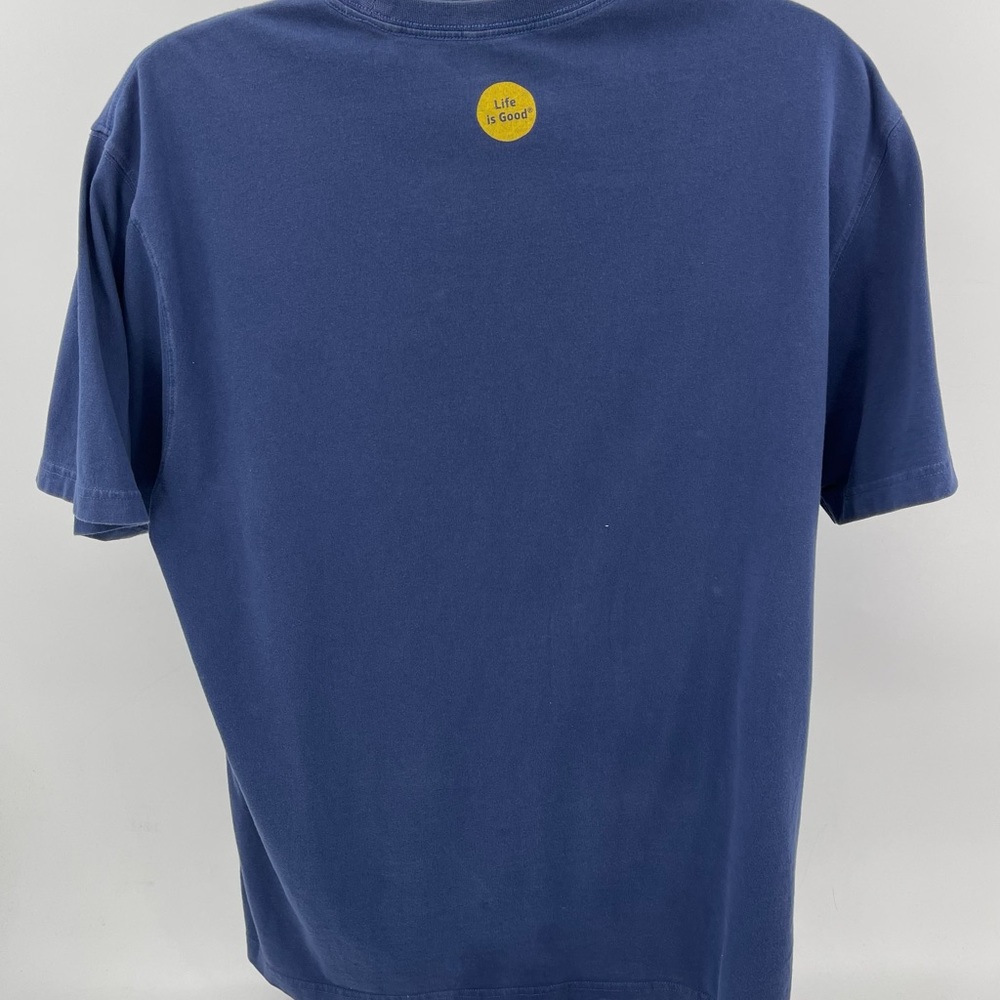 Life Is Good “Game On” Tee T-Shirt Blue Short Sleeve Crew Neck Football *READ** - Picture 4 of 8